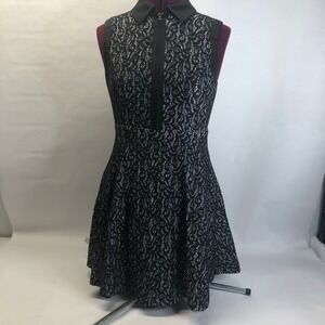 Betsey Johnson Black Lace Fit & Flare Sleeveless‎ Mini Dress Size 4